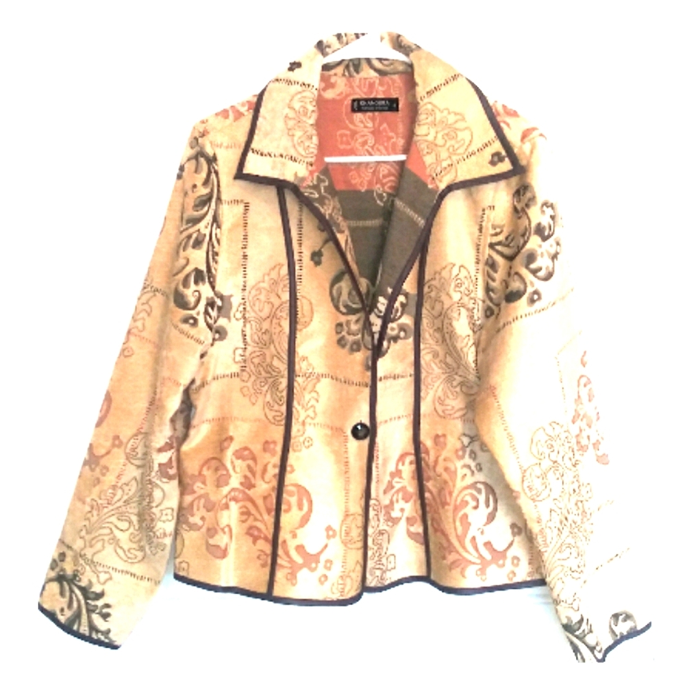 Beautiful Khangura jacket reversible sz XL tan